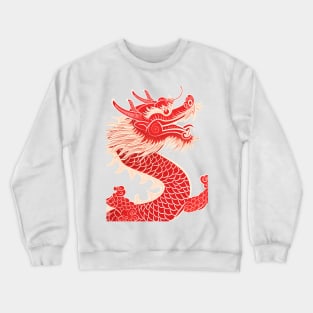 Chinese Dragon 7: Chinese New Year, Year of the Dragon on a light (Kicked Out) background Crewneck Sweatshirt